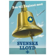 Skeppsklocka Svenska Lloyd 1954, affisch 21x30cm